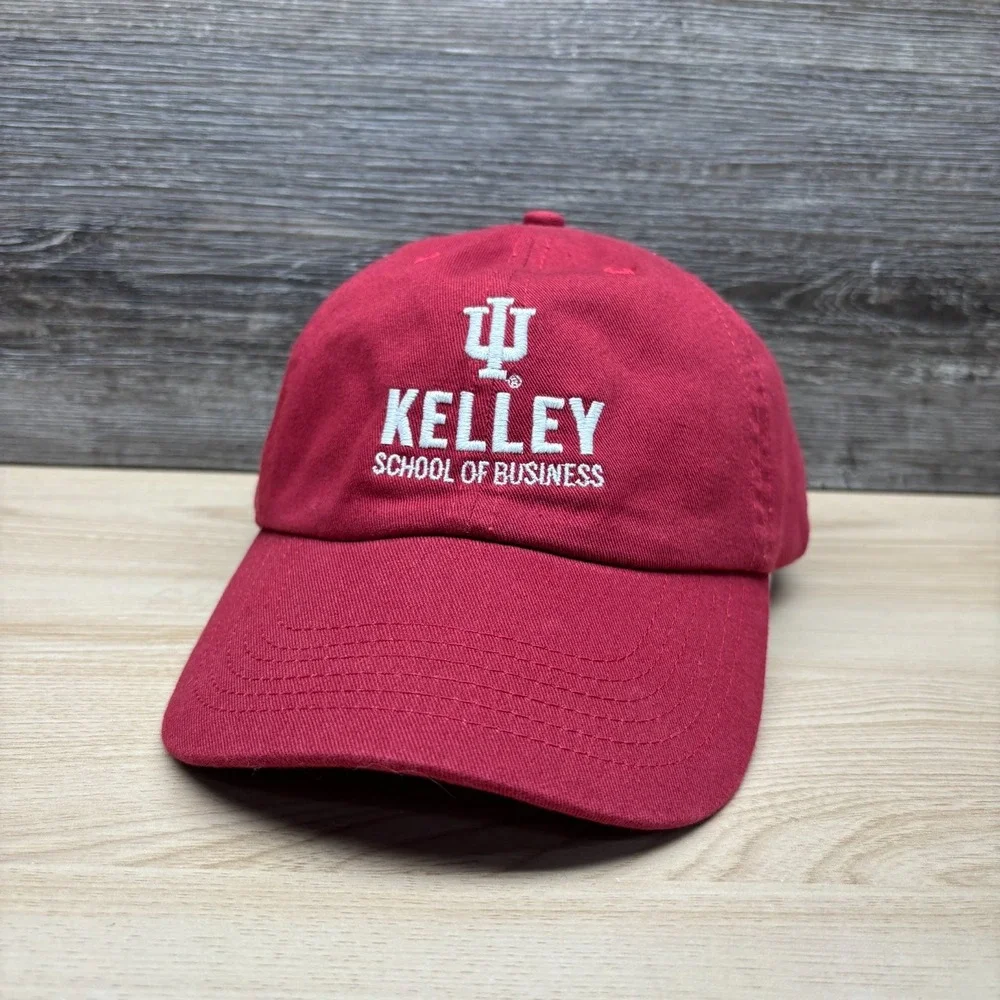 Indiana University Kelley School of Business Hat Cap Strap Back Red IU Hoosiers